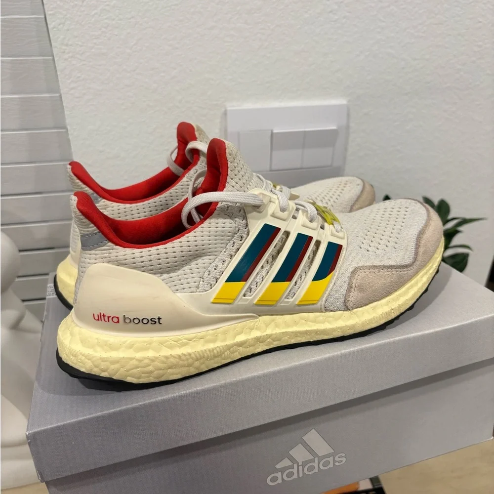 Adidas Cream and Multicolor Ultra Boost 1.0 Shoes - Picture 9 of 10